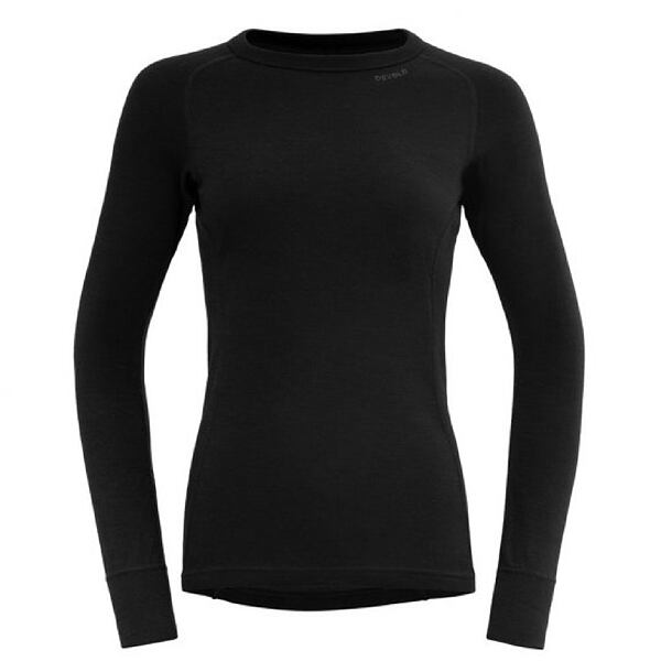 Dámské funkční tričko s merinem Devold Duo Active black s dlouhým rukávem
