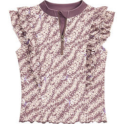 Dětské UV tričko Playshoes Flowers violet - krátký rukáv