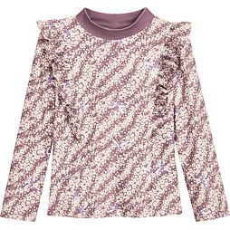 Dětské UV tričko Playshoes Flowers violet - dlouhý rukáv