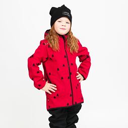 Dětská softshellová bunda Šijeme srdcem s fleecem Les chilli