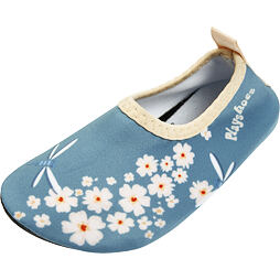 Dětské barefoot boty do vody Playshoes Flowers - petrol