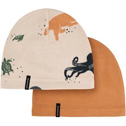 Dětská oboustranná fleecová čepice Didriksons Monte beanie almond tree