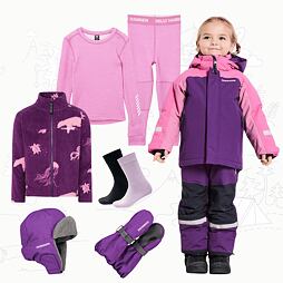 Dětský zimní outfit Didriksons Bjärven - royal purple