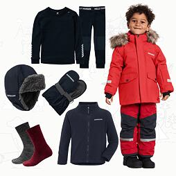 Dětský zimní outfit Didriksons Bjärven - pomme red