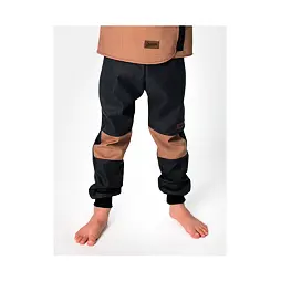 Dětské softshellové kalhoty Drexiss bez zateplení black coffee