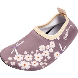 Dětské barefoot boty do vody Playshoes Flowers - violet