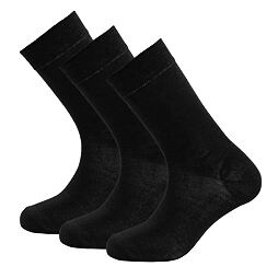 Funkční ponožky s merinem Devold Daily light lehké black 3 páry