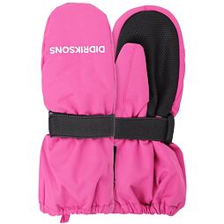 Dětské zimní rukavice Didriksons Biggles Zip sweet pink s růžovým zipem - palčáky