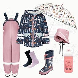 Dětský nepromokavý outfit Playshoes - Kočičky