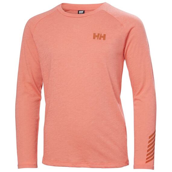 Juniorské funkční tričko Helly Hansen JR Loen tech LS top s merinem dlouhý rukáv - peach echo