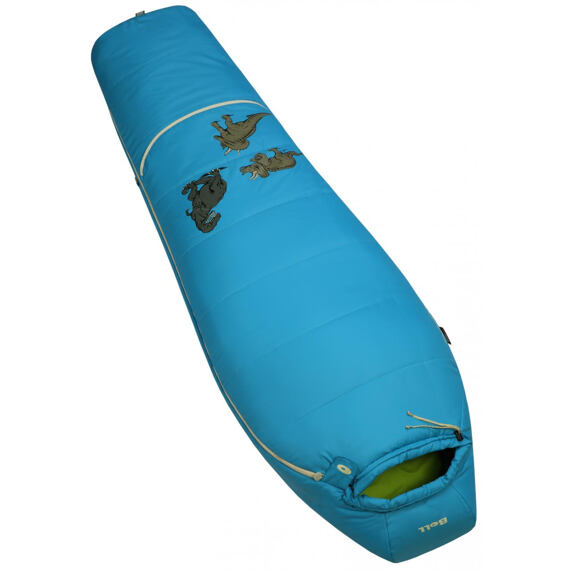 Dětský spací pytel Boll Patrol Lite atol modrý ROSTOUCÍ - levý (pro praváky)