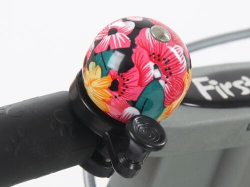 Dětský zvonek na odrážedlo FirstBIKE květinový