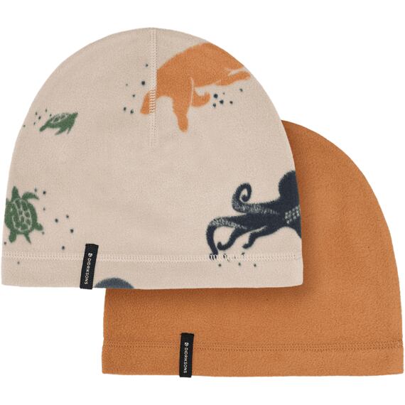 Dětská oboustranná fleecová čepice Didriksons Monte beanie almond tree