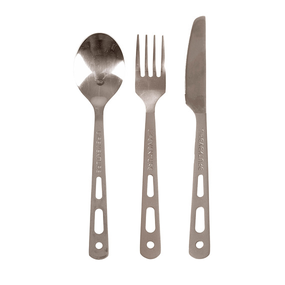 Outdoorový příbor Lifeventure Knife Fork Spoon set Titanium