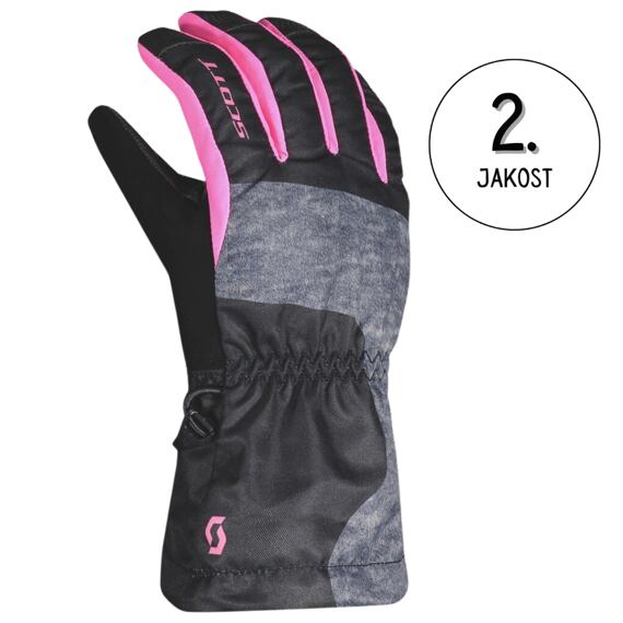 Dětské lyžařské rukavice s GTX Scott Ultimate black/pink - prstové - 2. jakost
