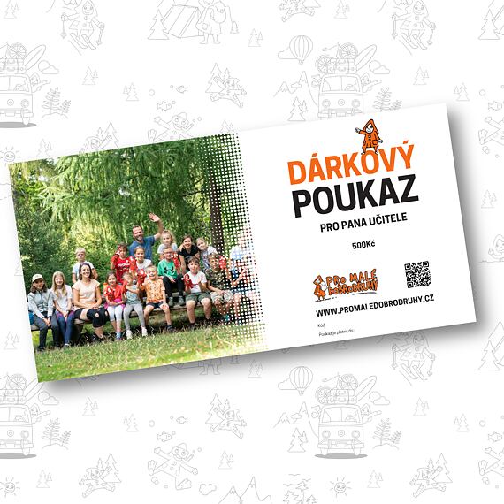 Dárkový poukaz Promaledobrodruhy.cz pro pana učitele na 500 Kč