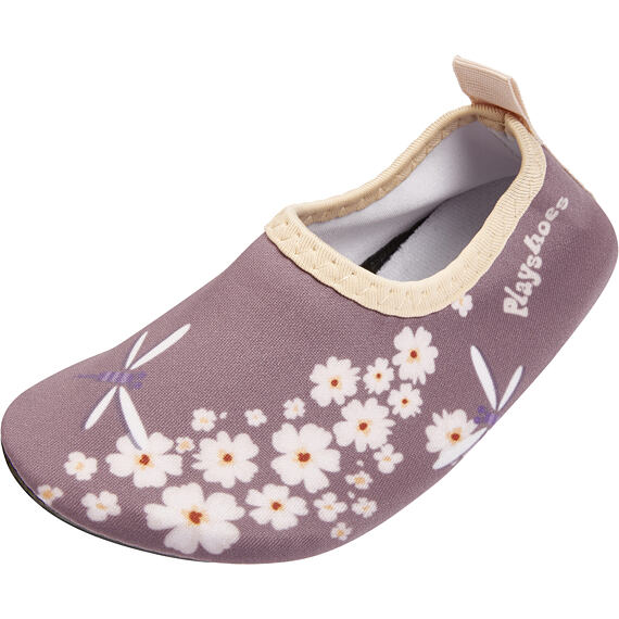 Dětské barefoot boty do vody Playshoes Flowers - violet