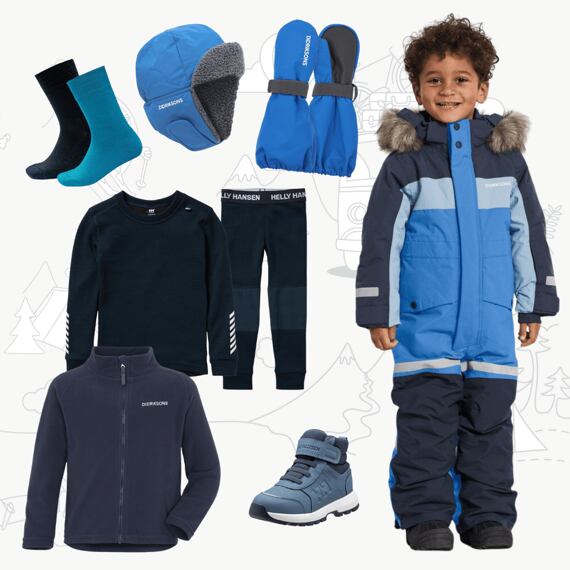 Dětský zimní outfit Didriksons Bjärven - sapphire blue