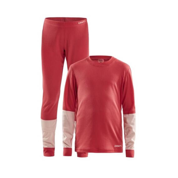 Dětské termoprádlo Set Craft Baselayer junior červená s růžovou