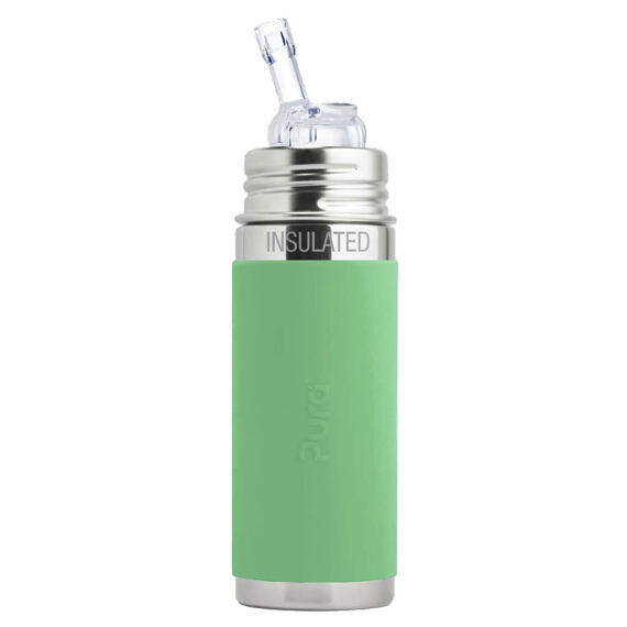 Nerezová termo lahev s brčkem Pura 260 ml Moss