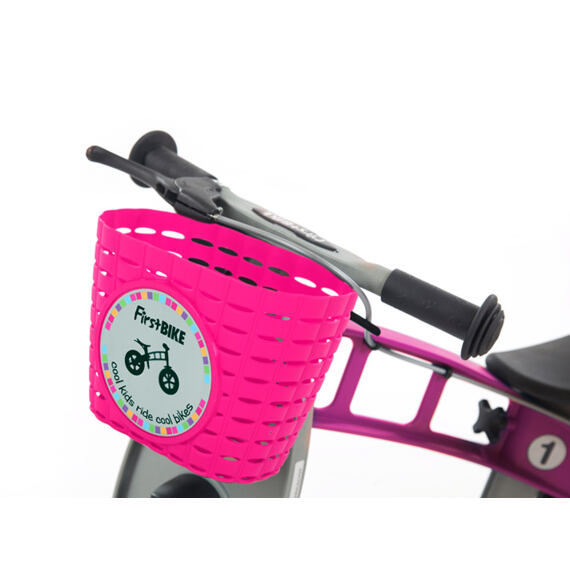 Dětský košík na odrážedlo FirstBIKE růžový