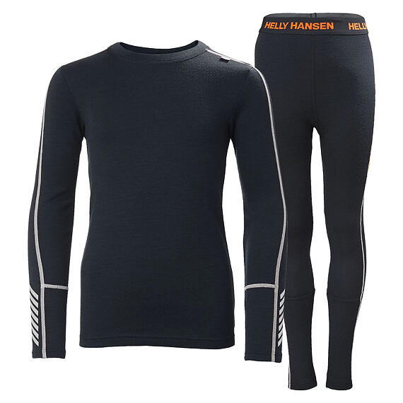 Juniorské termoprádlo Helly Hansen JR LIFA® Merino Midweight set - navy