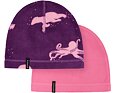 Dětská oboustranná fleecová čepice Didriksons Monte beanie sweet pink