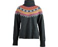 Dámský vlněný rolák SKHOOP Scandinavian Turtleneck se severským vzorem - graphite