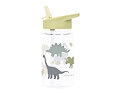 Dětská lahev A Little Lovely Company s brčkem 450 ml dinosauři