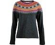 Dámský vlněný svetr SKHOOP Scandinavian Sweater s norským vzorem - graphite