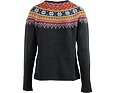 Dámský vlněný svetr SKHOOP Scandinavian Sweater s norským vzorem - graphite