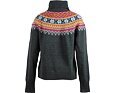Dámský vlněný rolák SKHOOP Scandinavian Turtleneck se severským vzorem - graphite