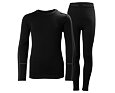 Juniorské termoprádlo Helly Hansen JR LIFA® Merino Midweight set - black